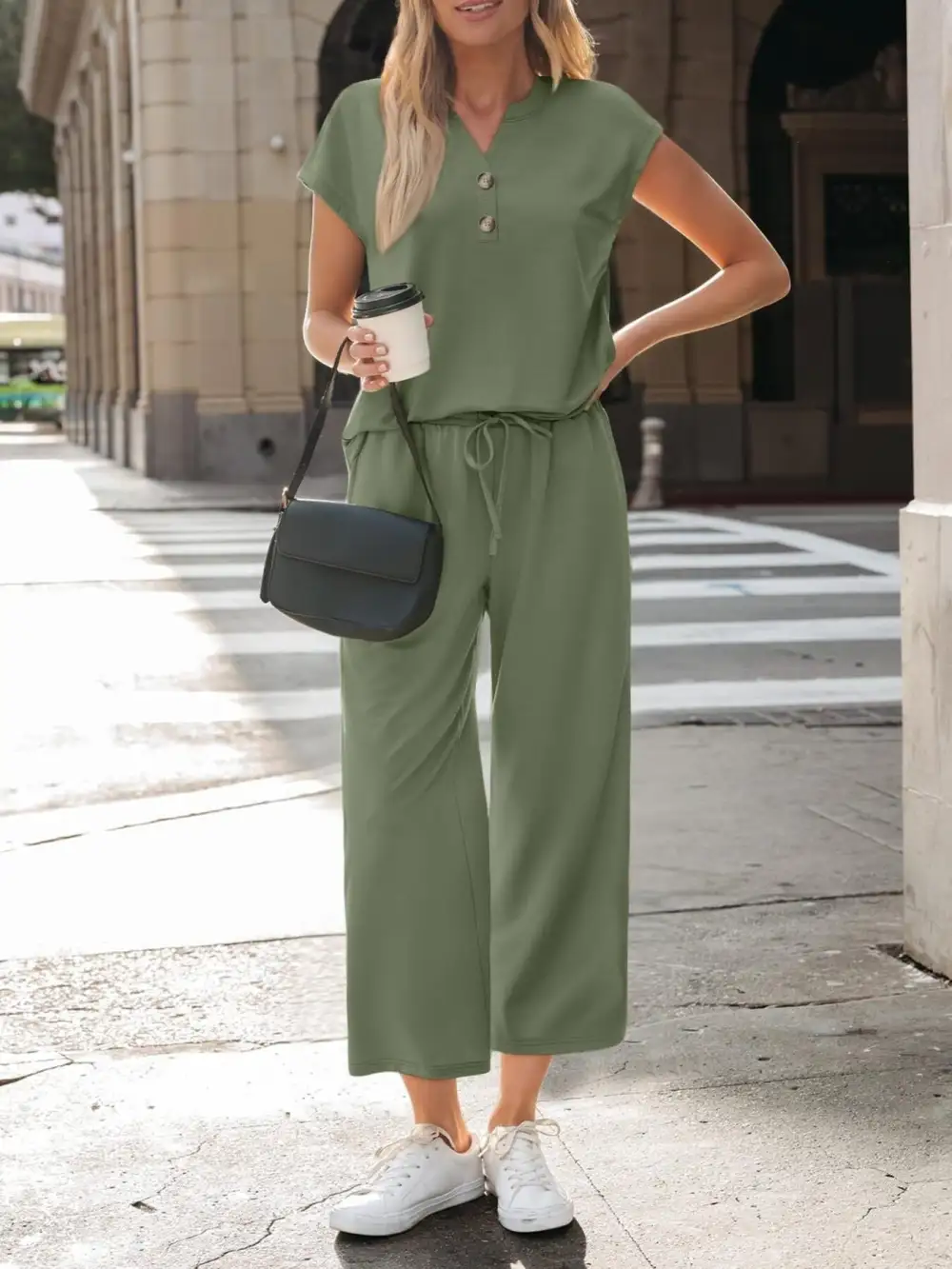 Notched Short Jumpsuit