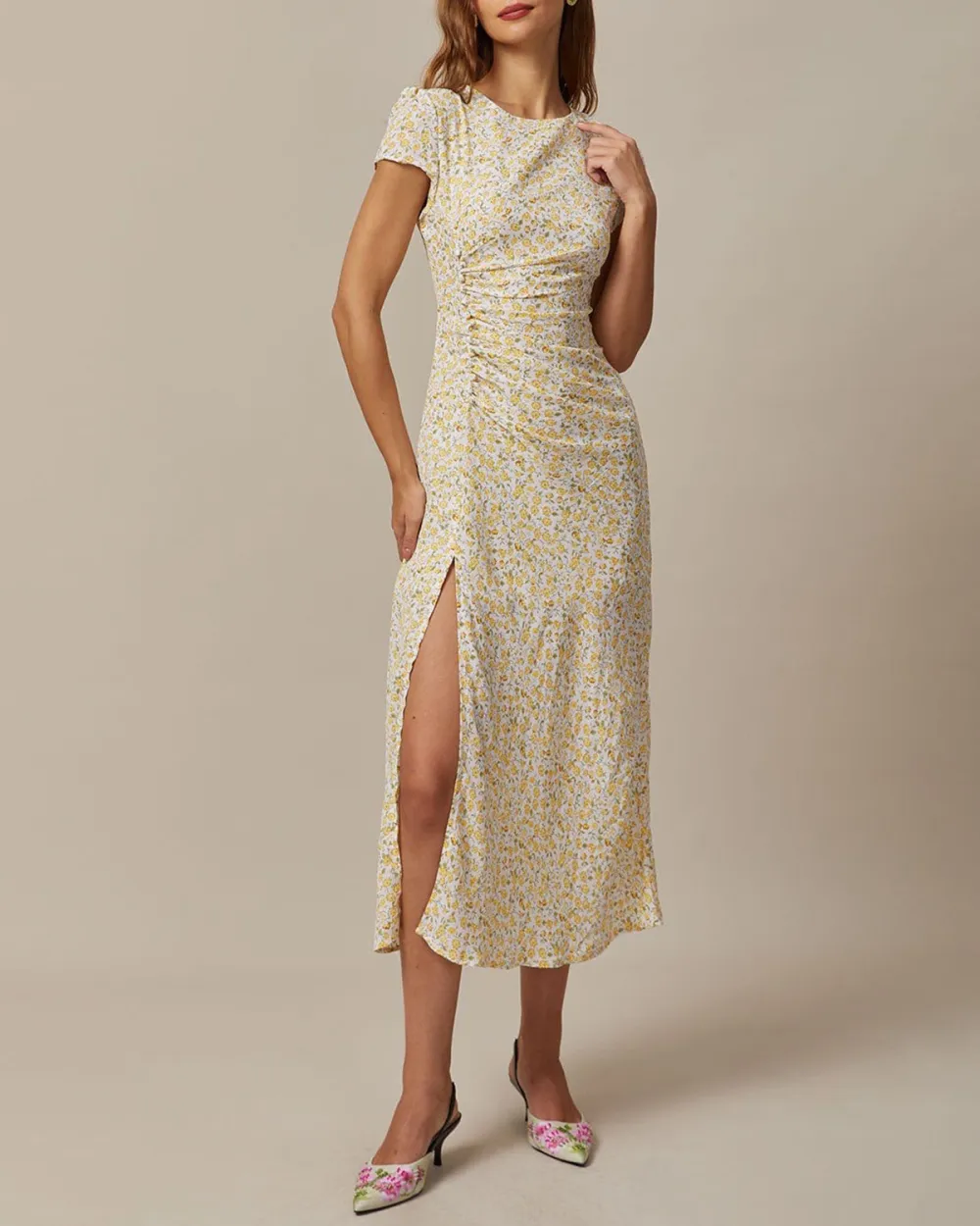 Floral Mid-Length Dress
