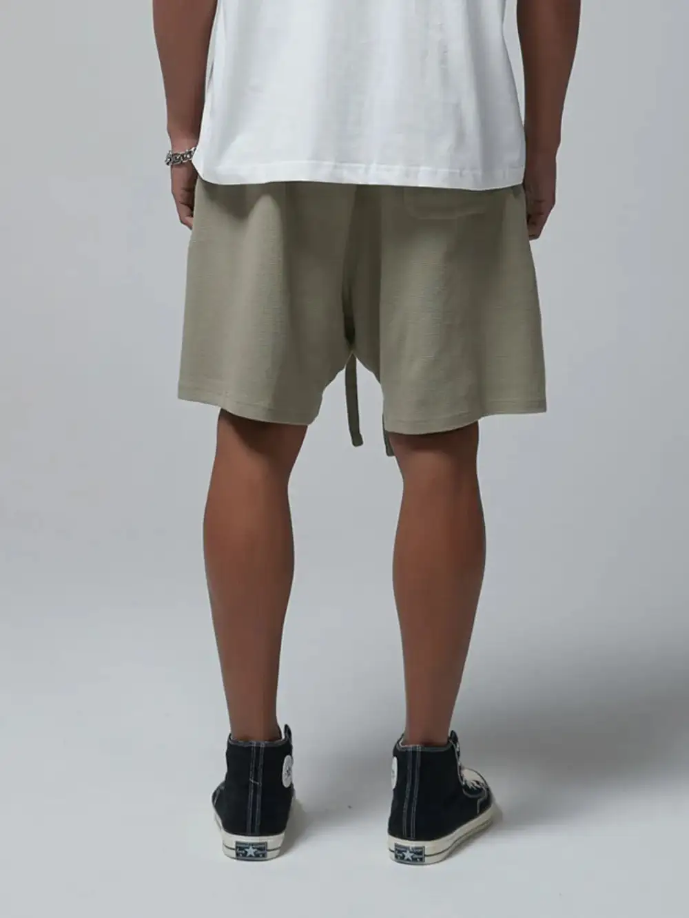 Utility Drawstring Cotton Blend Casual Shorts