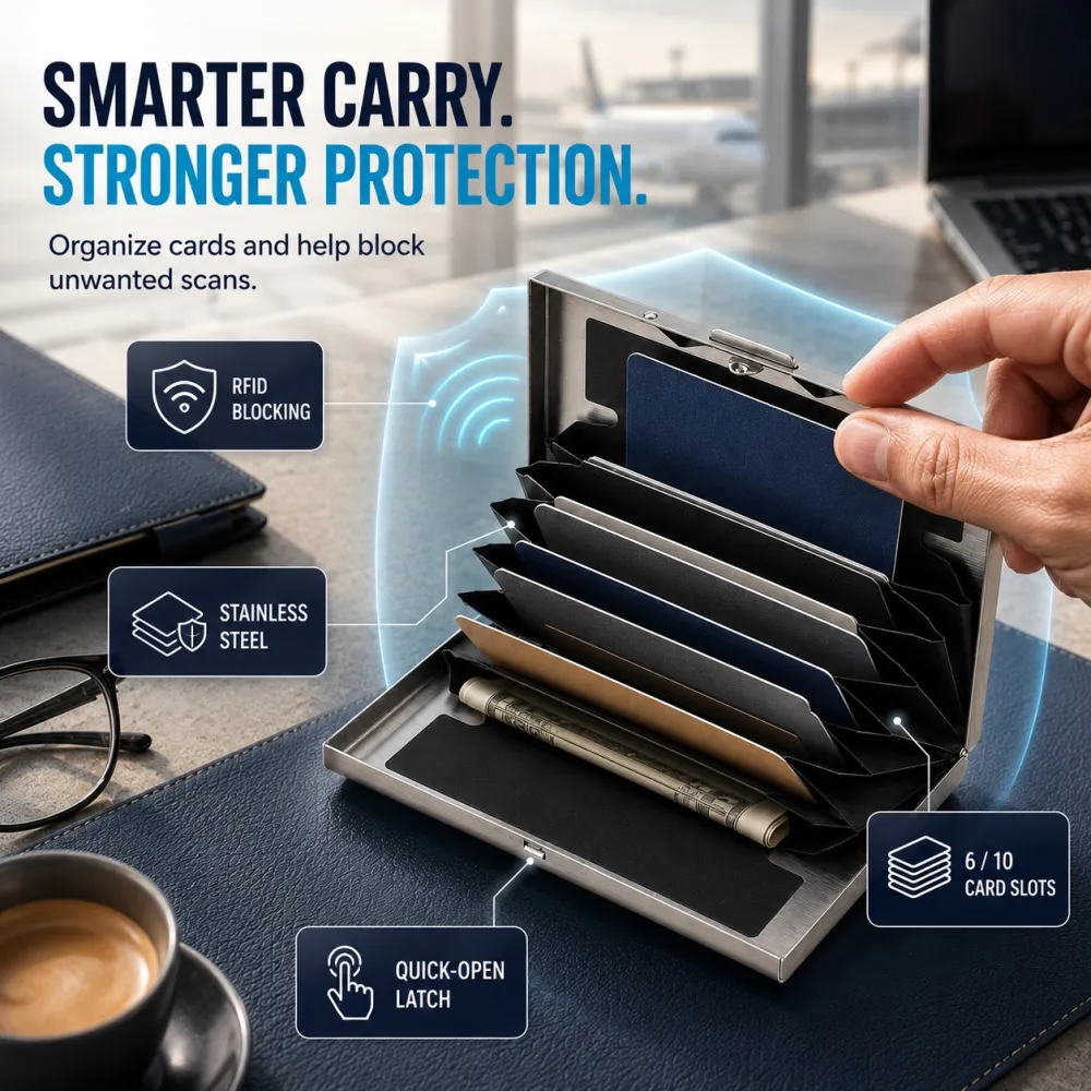 RFID Blocking Metal Card Holder
