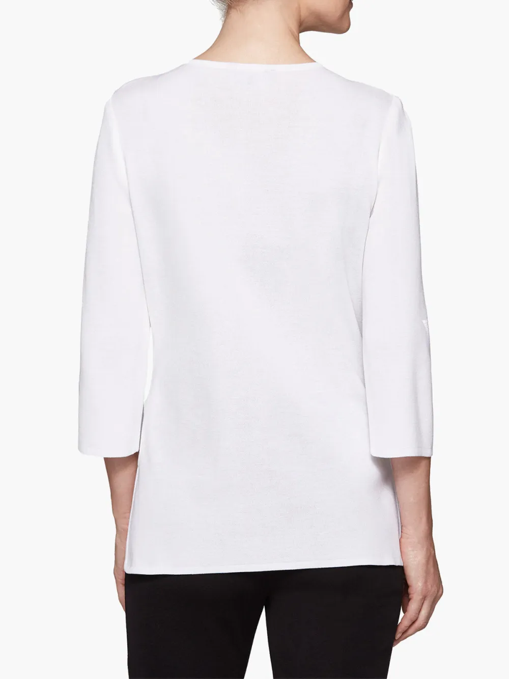 Three Quarter Sleeve Solid Color Tunic