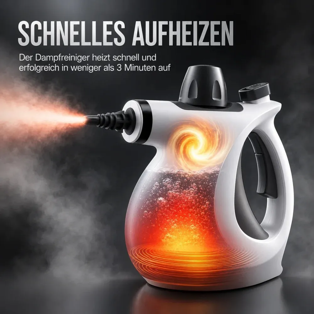 High-Temperature High-Pressure Steam Cleaner, Household Multi-Function Handheld Cleaning Machine, 12-Piece Set