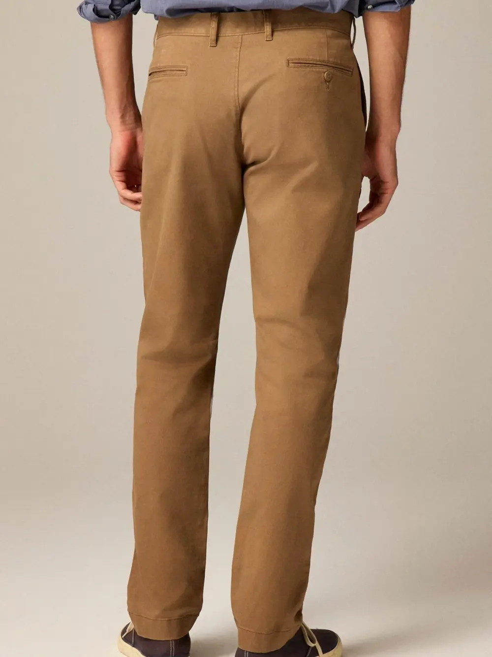 Khaki Straight Leg Men's Pants