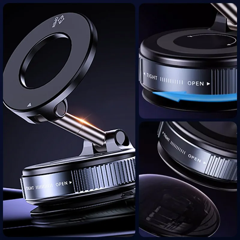 Vacuum Magnetic Car Phone Mount