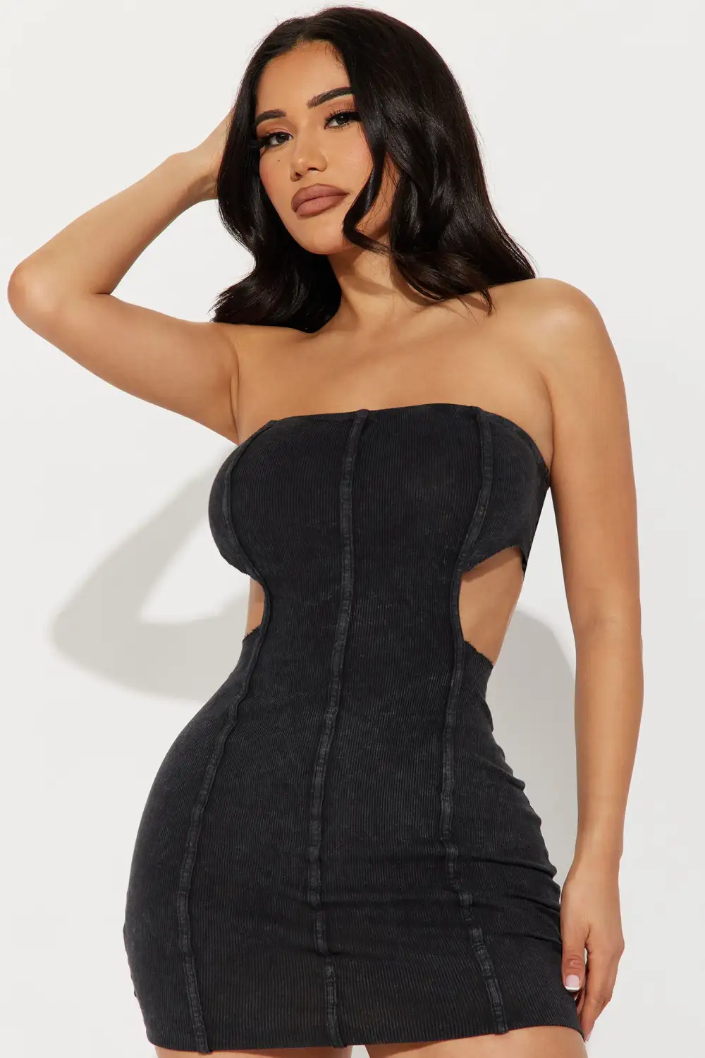 Paola Cut Out Mini Dress - Black