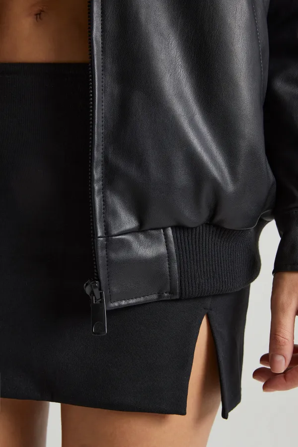 Fashionable Layered Loose Maple Leaf Jacket