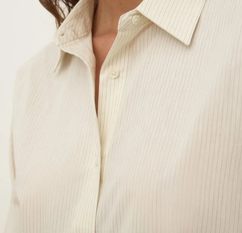White Striped Cotton Shirt