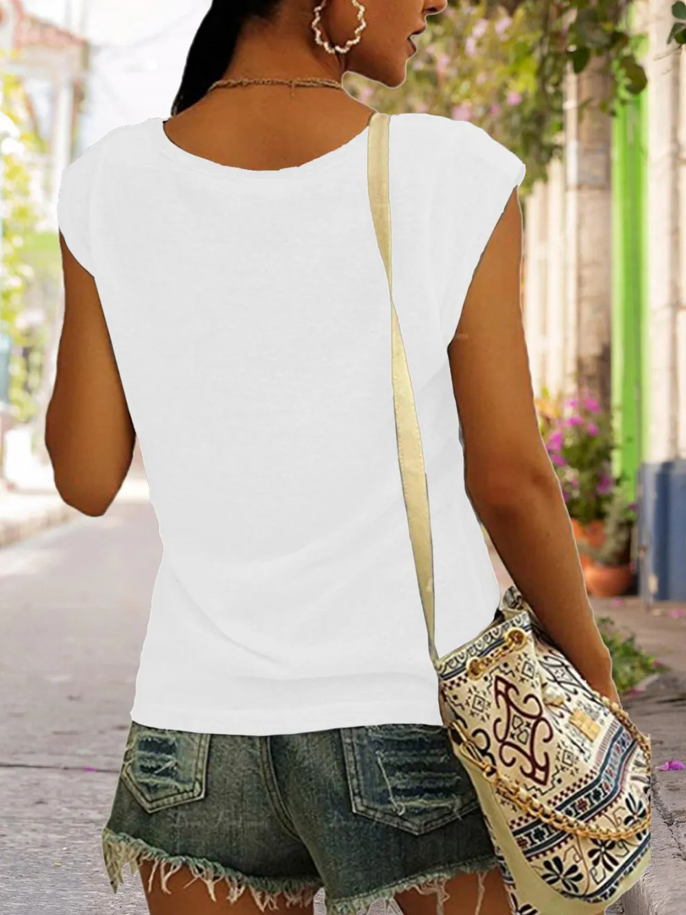 Full Size Heart Graphic V-Neck Tank Top
