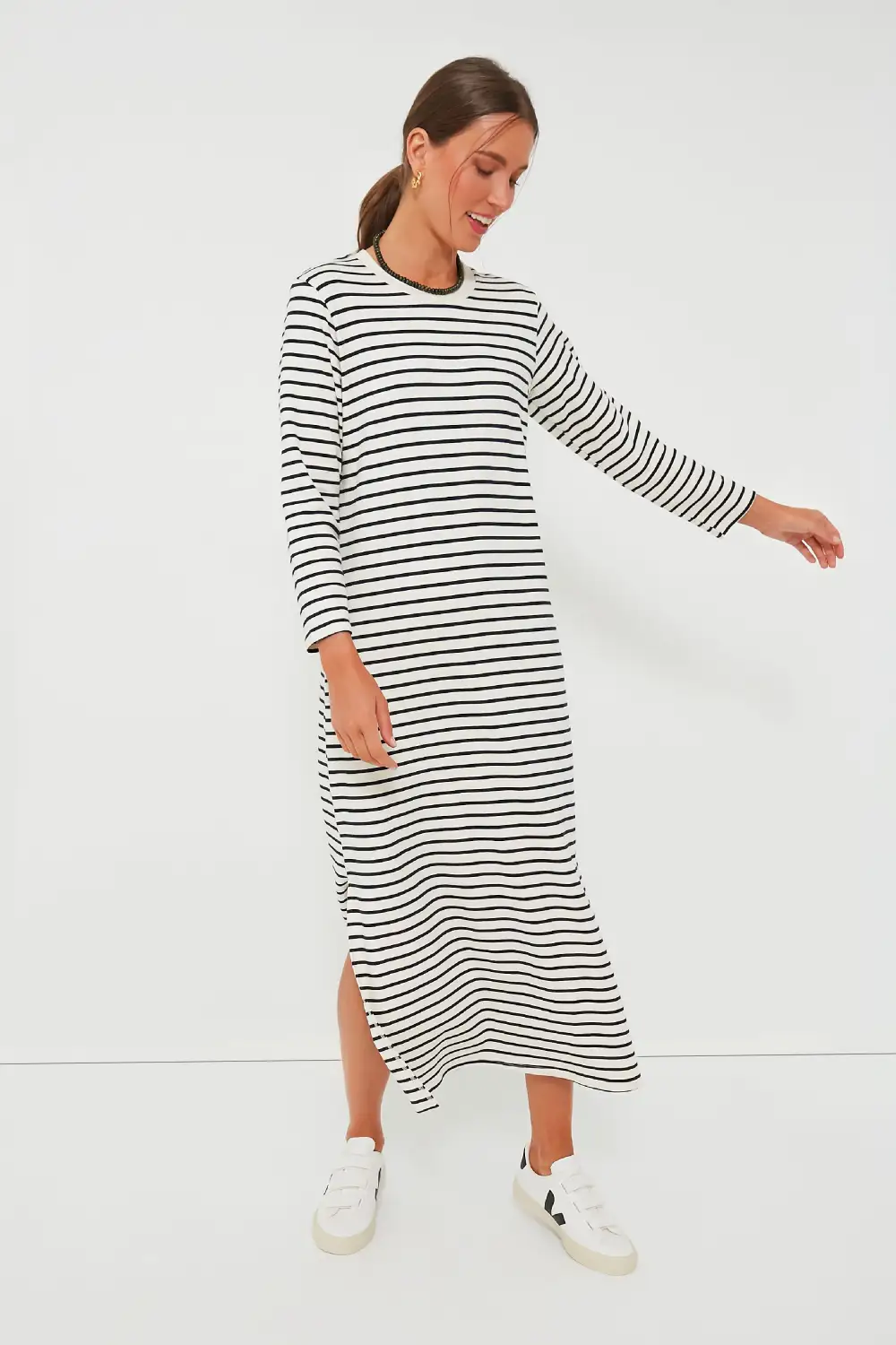 Navy Stripe Gio Maxi Dress