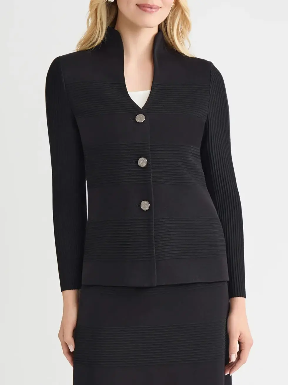 Modified Mandarin Neck Slim Fit Jacket