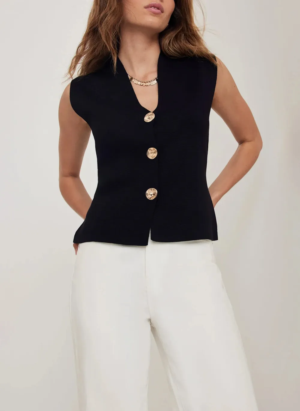Casual Style V-neckline  Knit