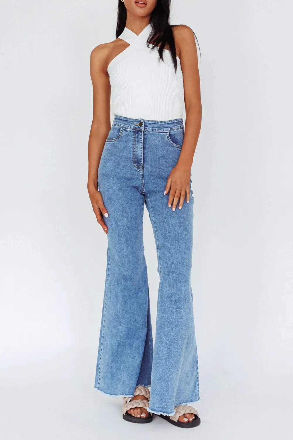Soft Relaxed Loose Flared Jeans