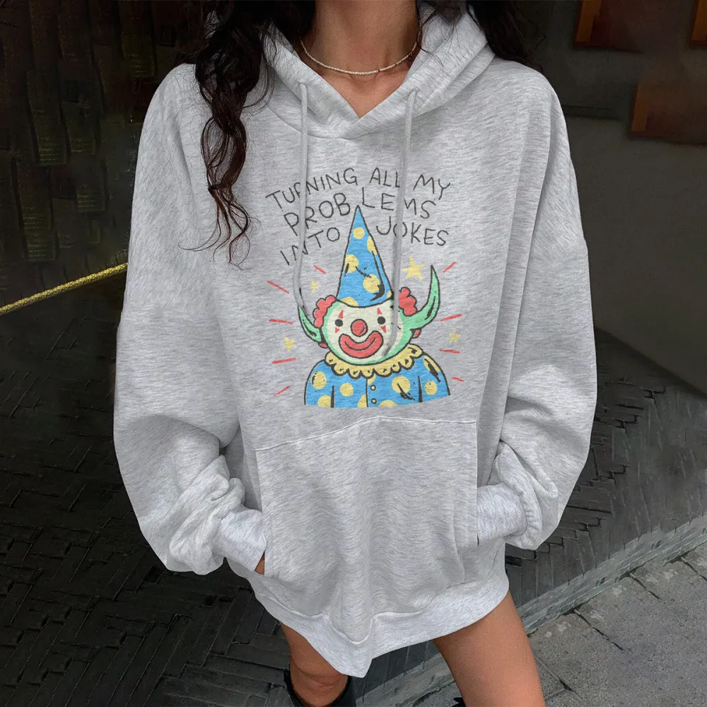 Jokes Pattern Printed Hoodie