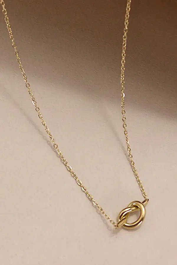 Titanium Steel Non-tarnish Knotted Necklace