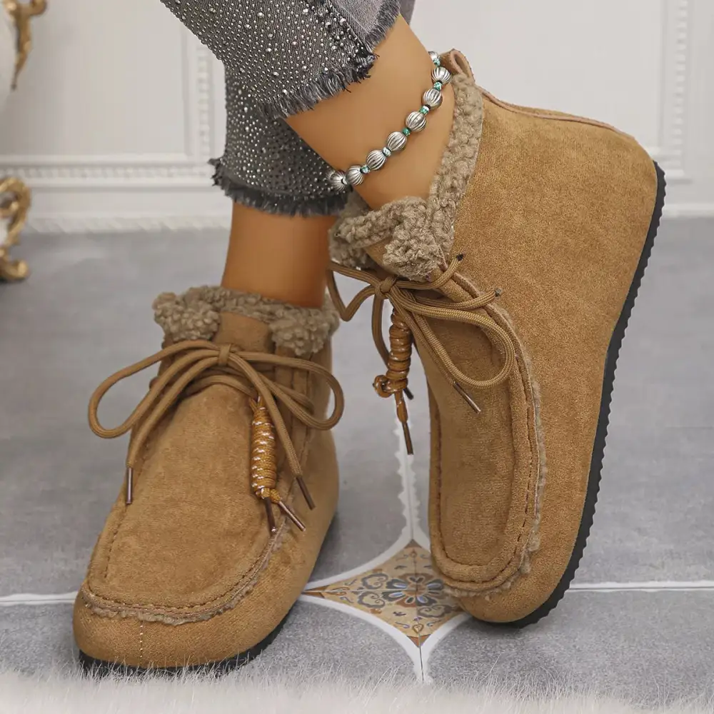Refined Plush Lined Ankle Boots
