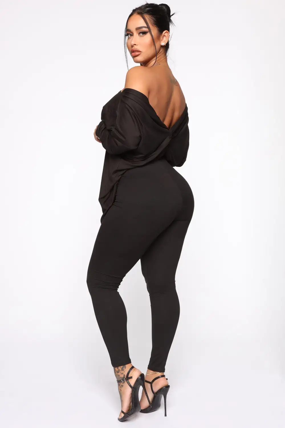 Don't Get This Twisted Pant Set - Black