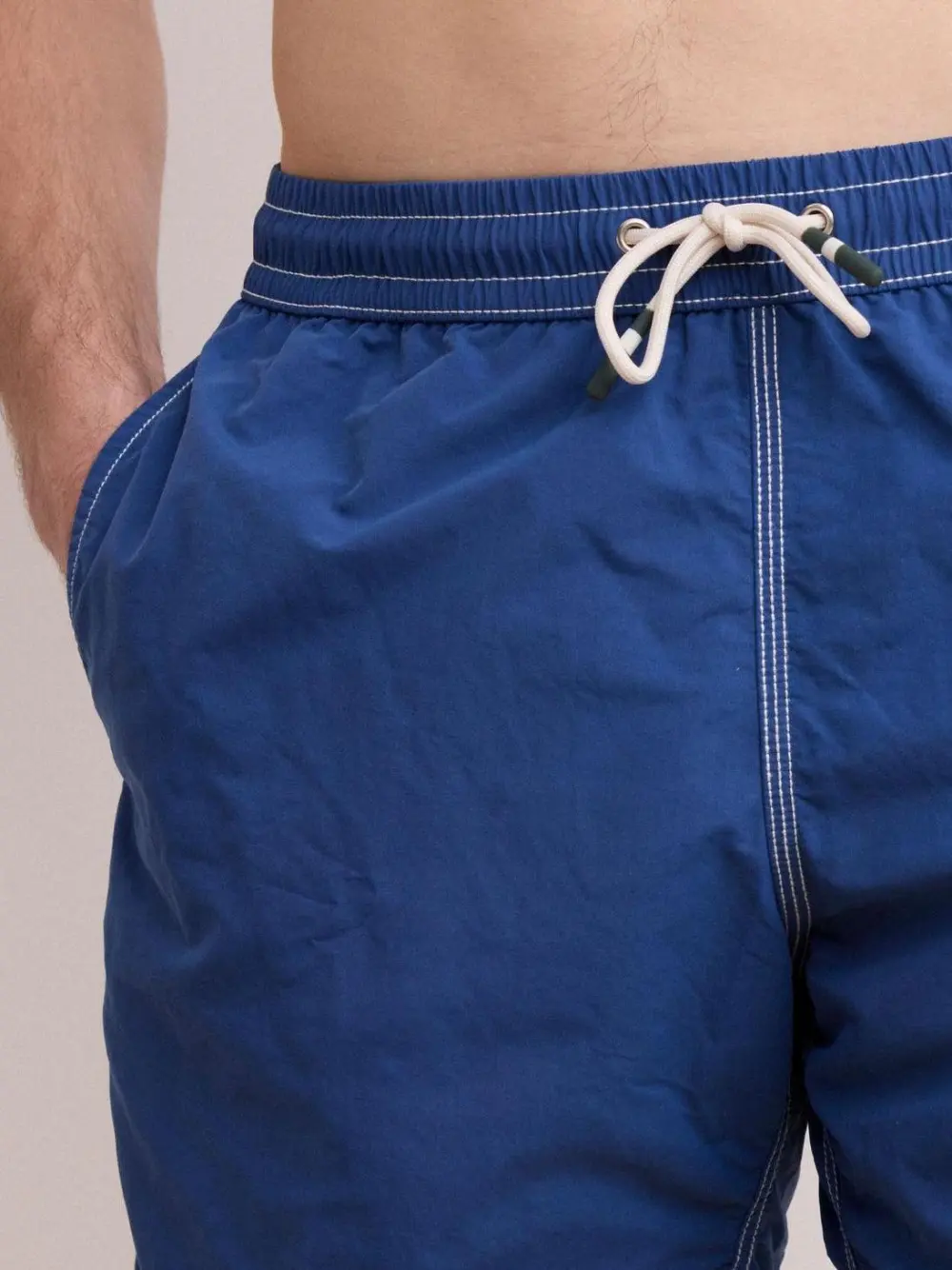 Loose Casual Comfortable Breathable Dark Blue Swim Trunks