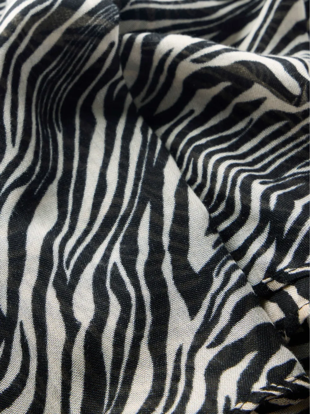 Mint Velvet Cream Zebra Print Lightweight Scarf