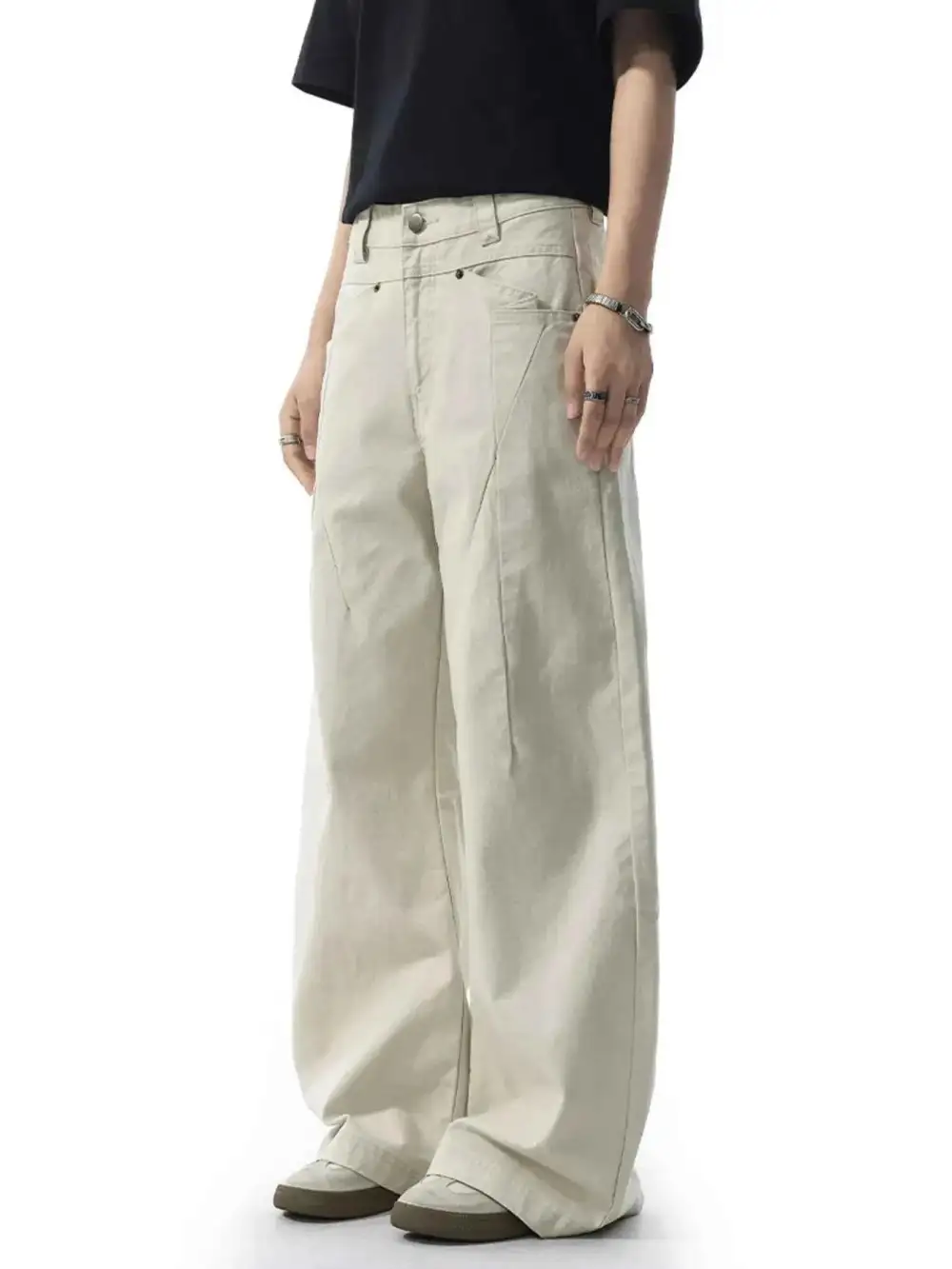 Wide Leg Relaxed Fit Casual Pants