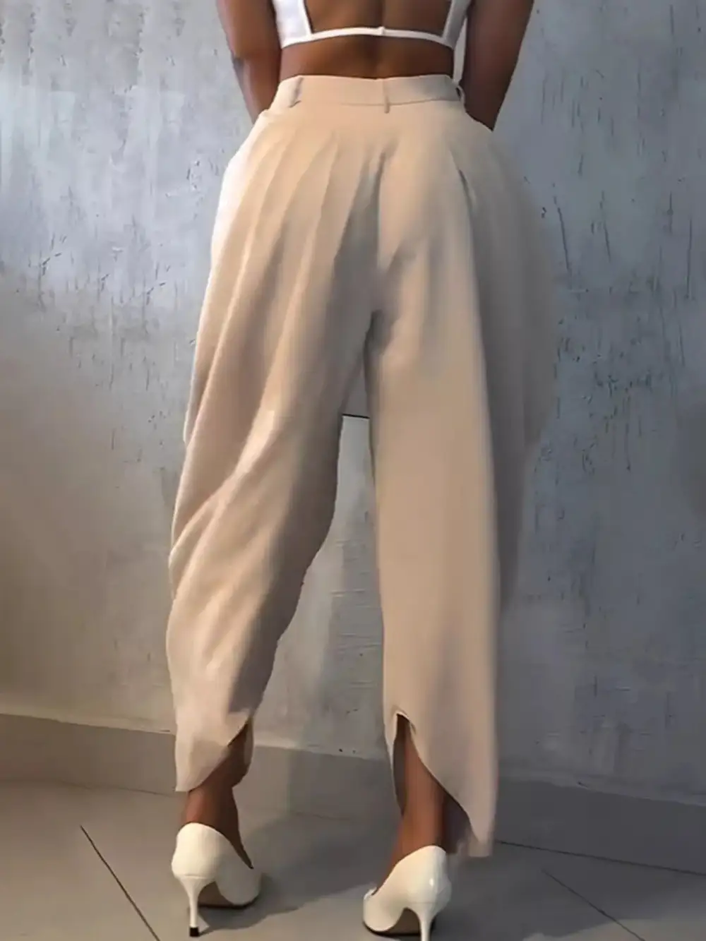 Everyday High Waisted Wide Leg Pleated Pants