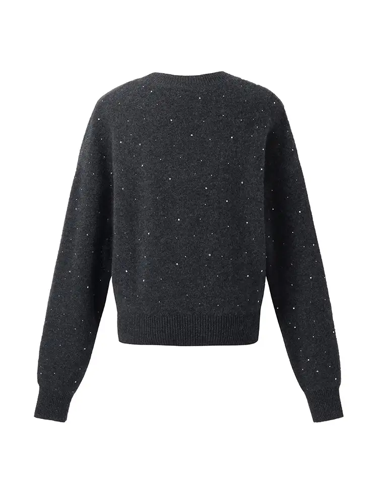 100% Wool Sequins Women Sweater