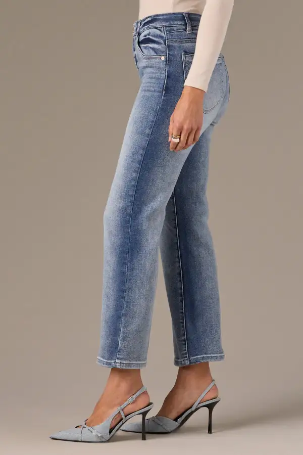 Petite High Rise Cropped Bootcut Jeans