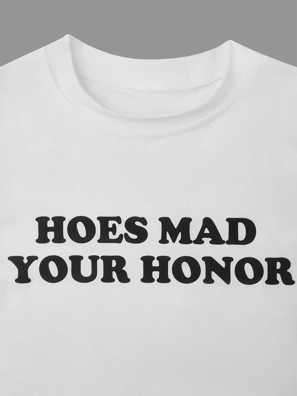 Crew Neck Text Letters Short Sleeve T-Shirt