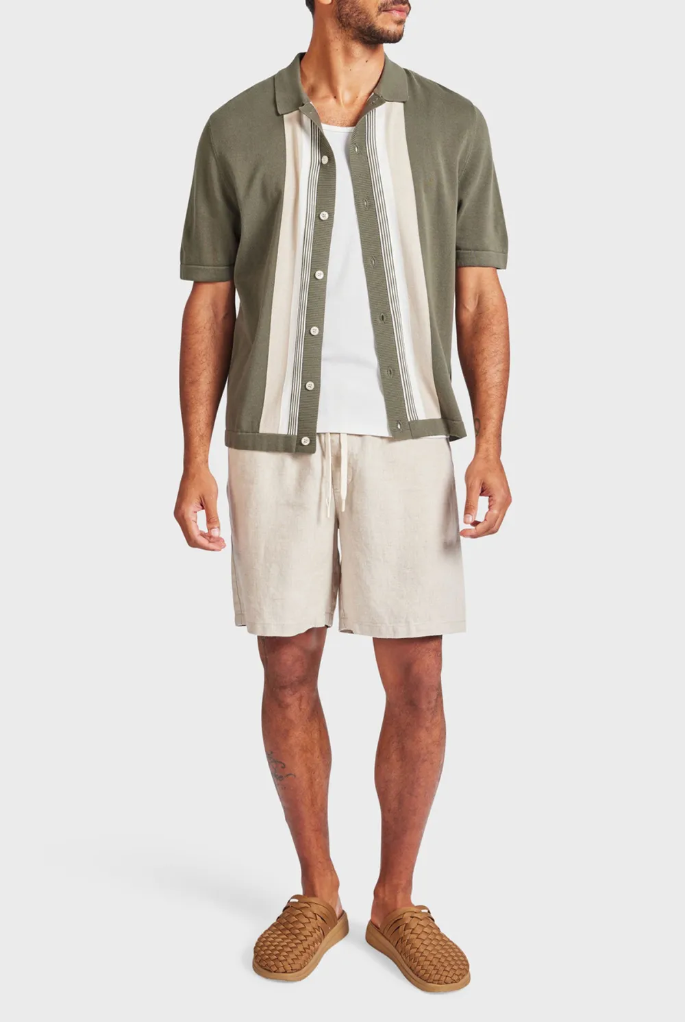 Jeff Linen Short-Oatmeal