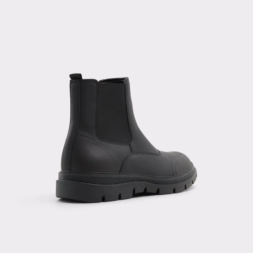 Black Classic Chelsea Slip-On Boots for Men