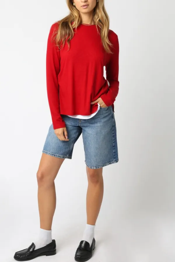 Long Sleeve Lined Long Top