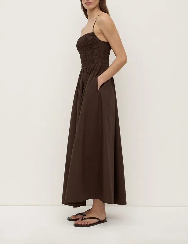 Ganache Ruched Cotton Dress