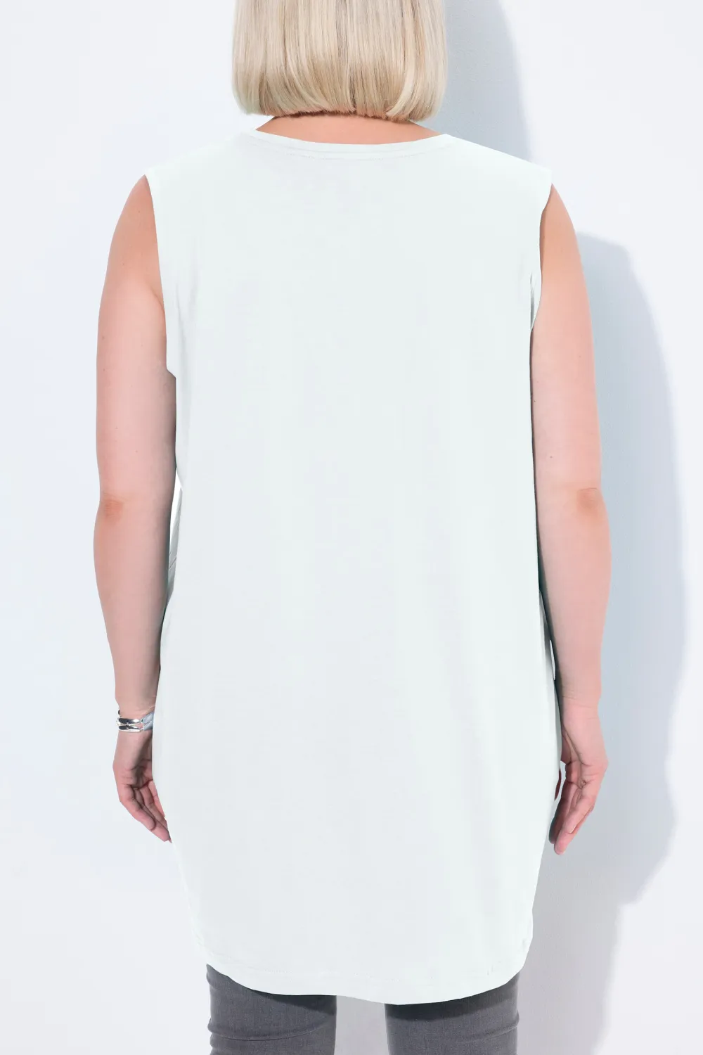 Solid Color Sleeveless T-Shirt