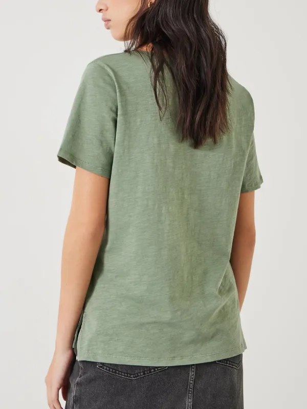 Kali Cotton Slub V-Neck T-Shirt