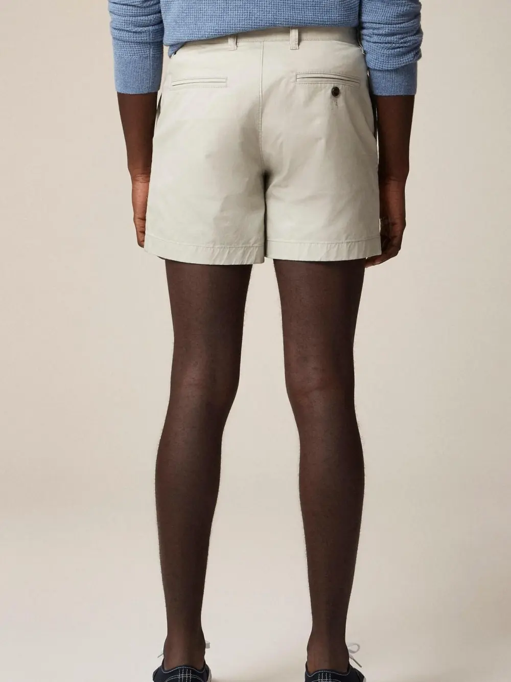 Beige Linen Blend Shorts