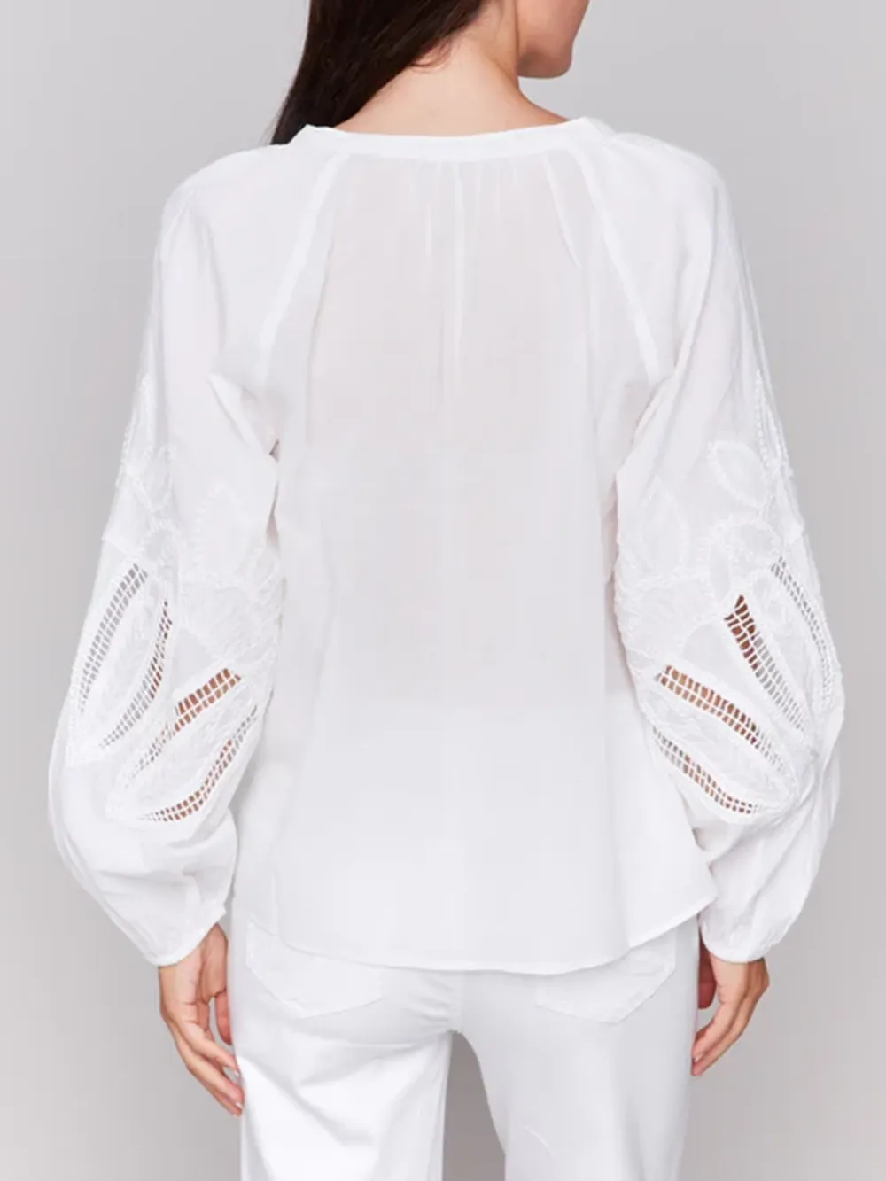 Drape Smooth Cotton Art Cut-Out Shirt