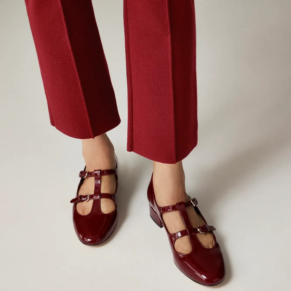 High-Rise Pintuck Straight Leg Pants