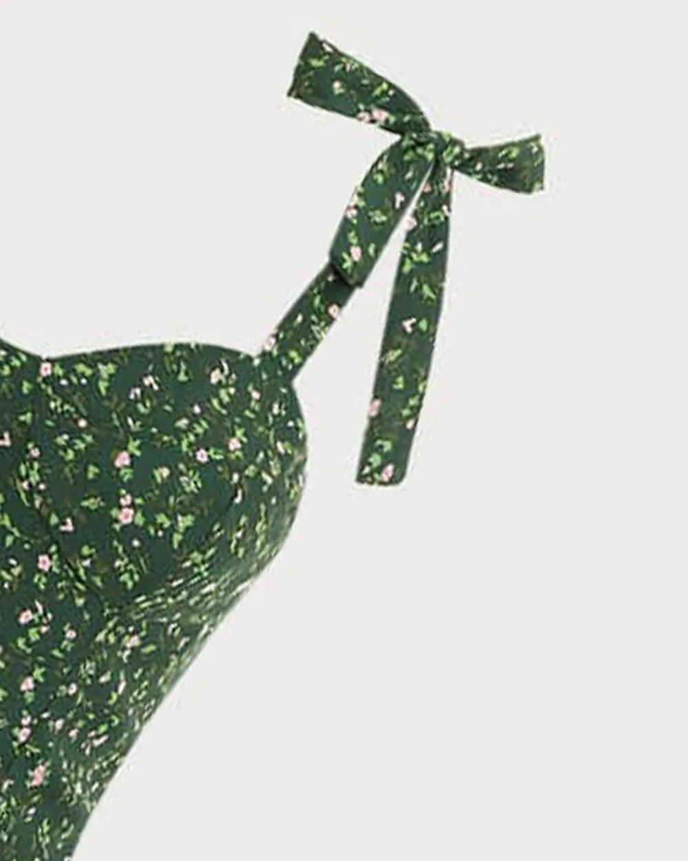 Floral Print Green Dress