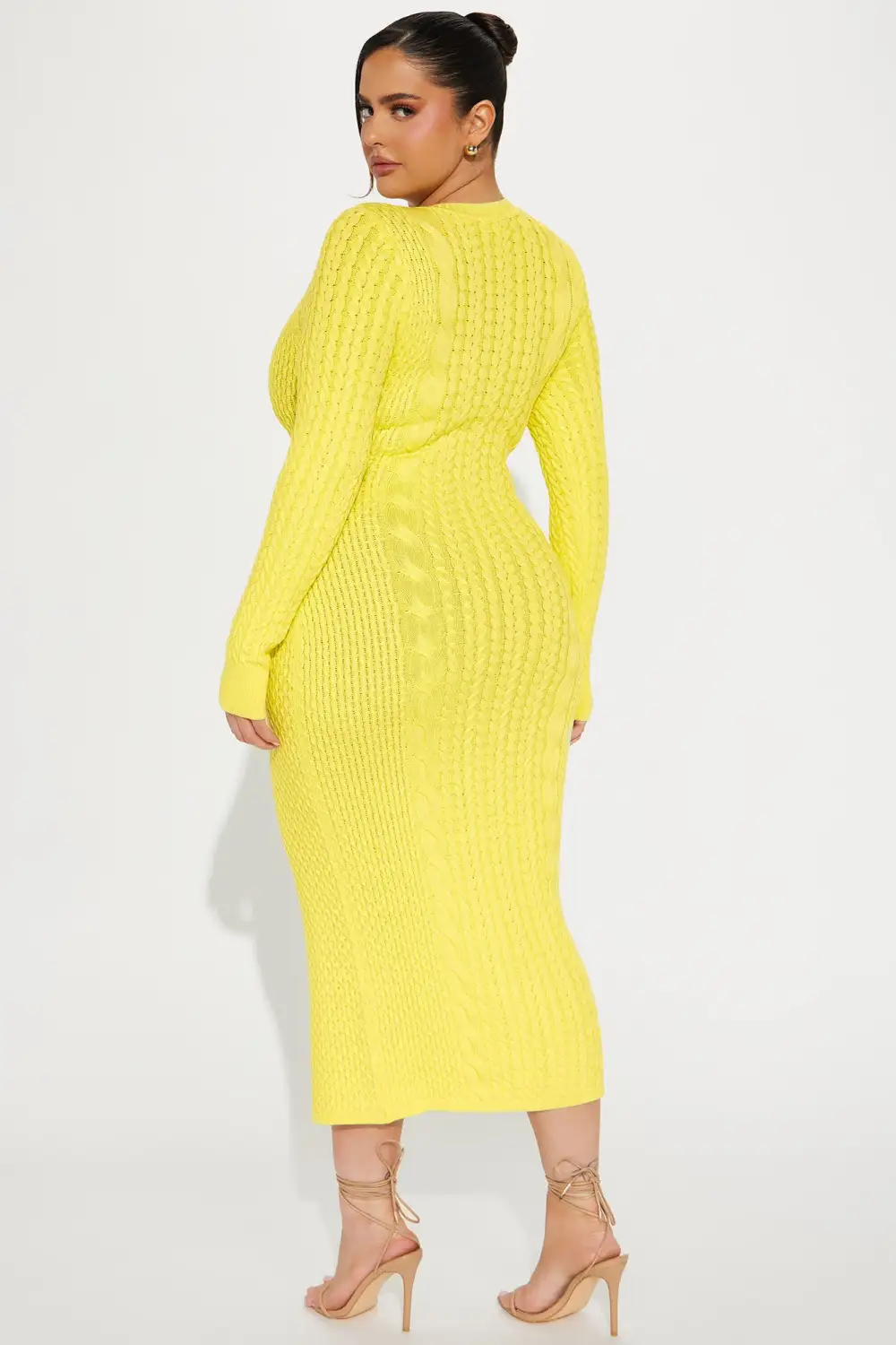 Natalia Sweater Maxi Dress - Yellow