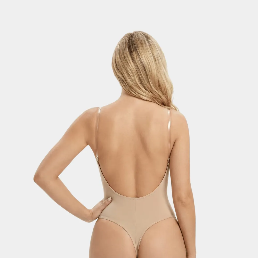Backless U Plunge Clear Strap