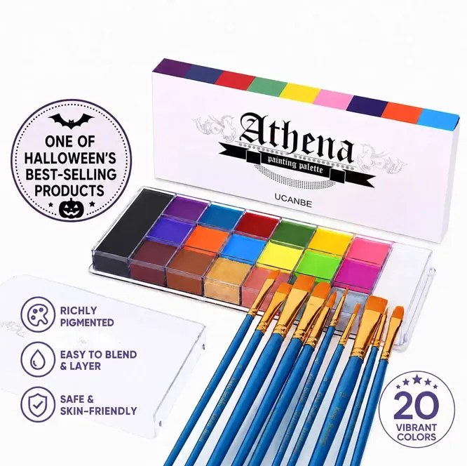 Halloween Early Sale🎨 20-Color Face & Body Oil Paint Palette