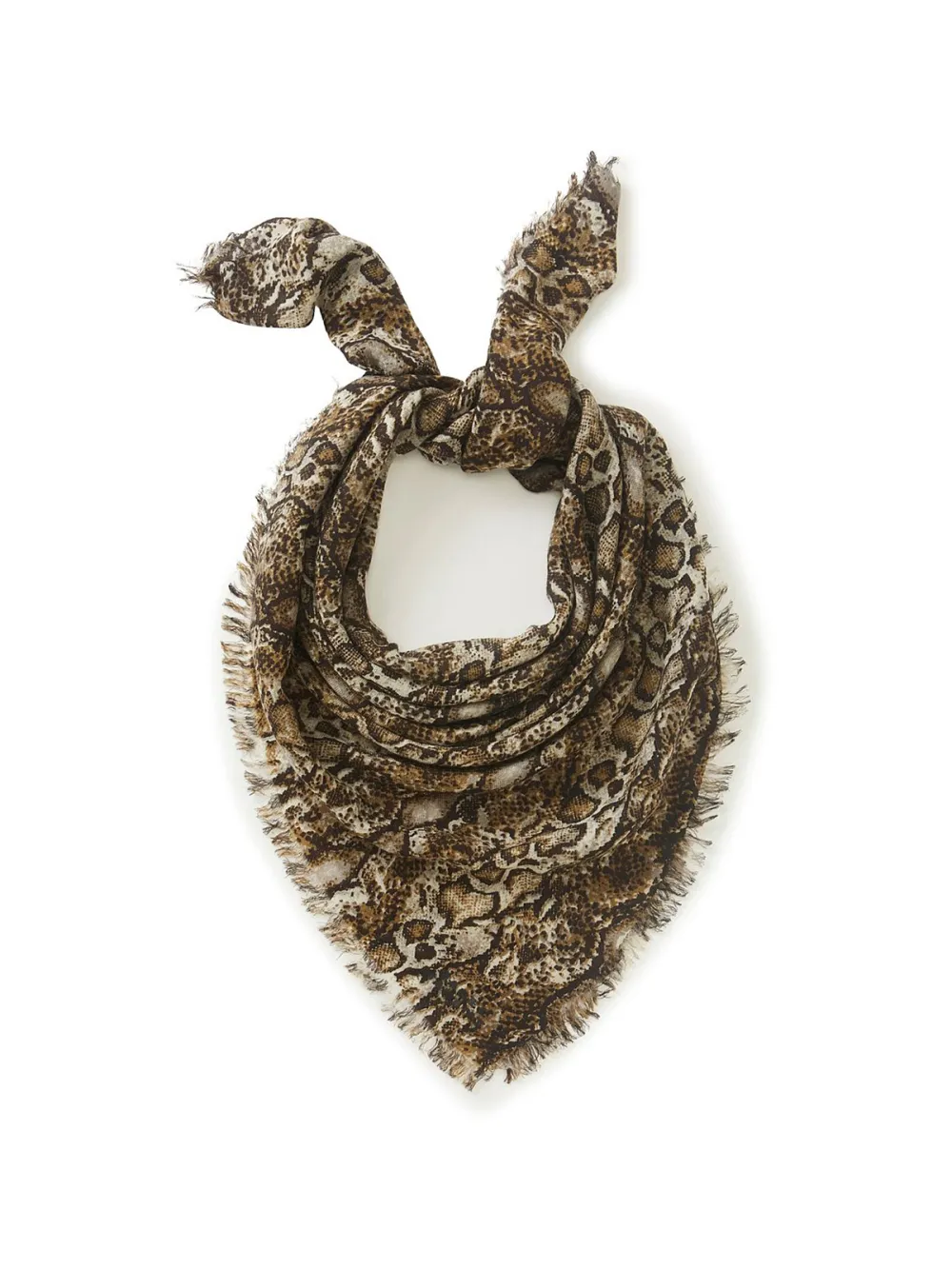 Red Ethnic Printed Square Scarf