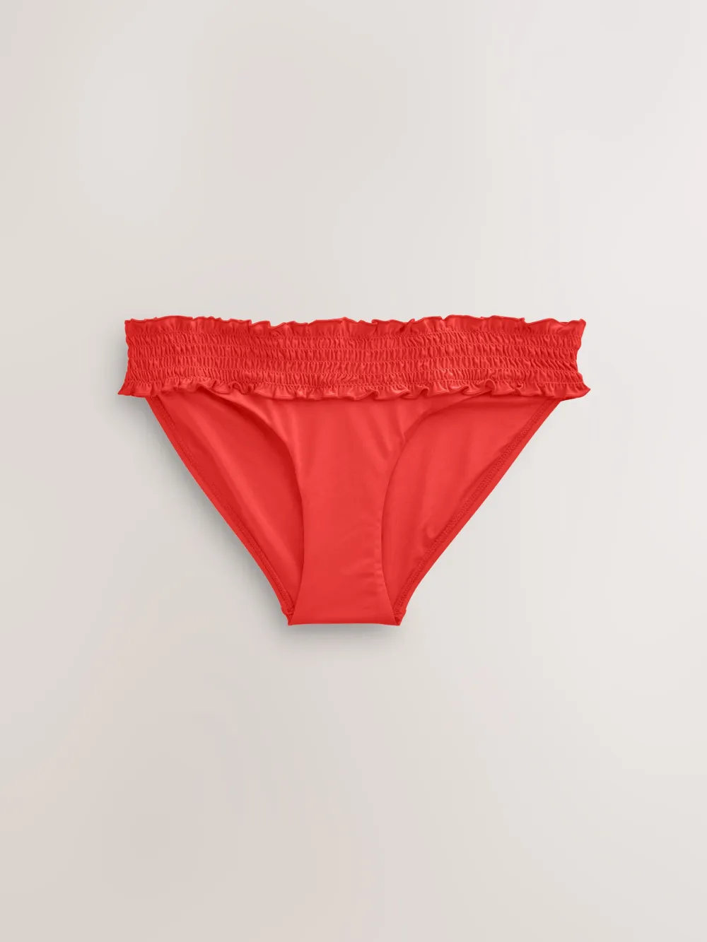 Wrinkled High-Waisted Bikini Bottoms