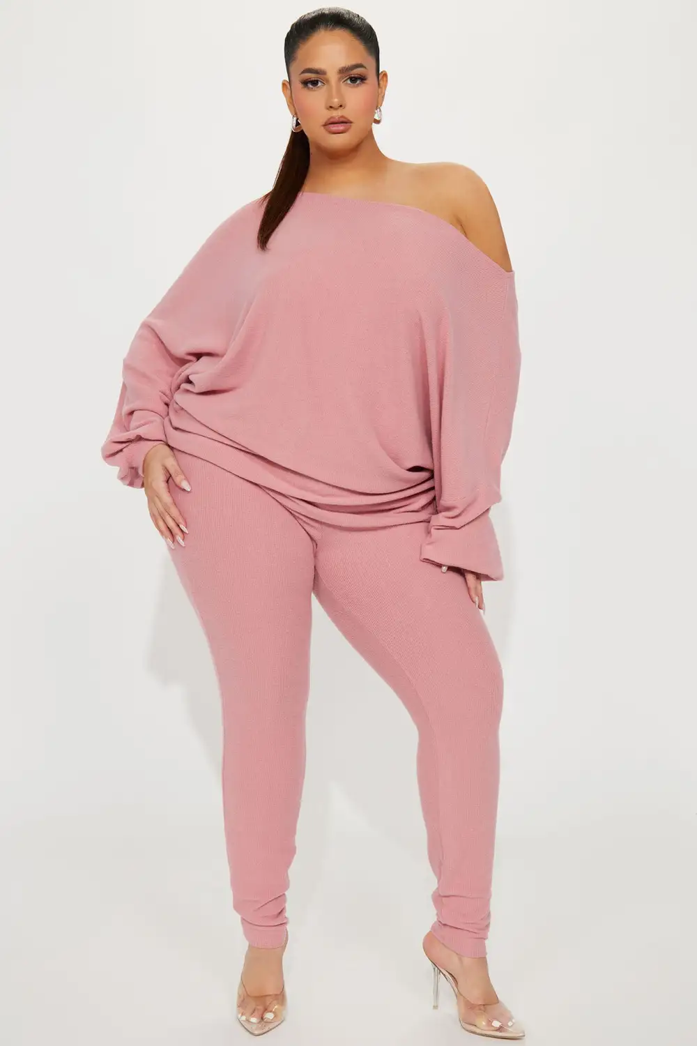 Comfy Mood Legging Set - Mauve
