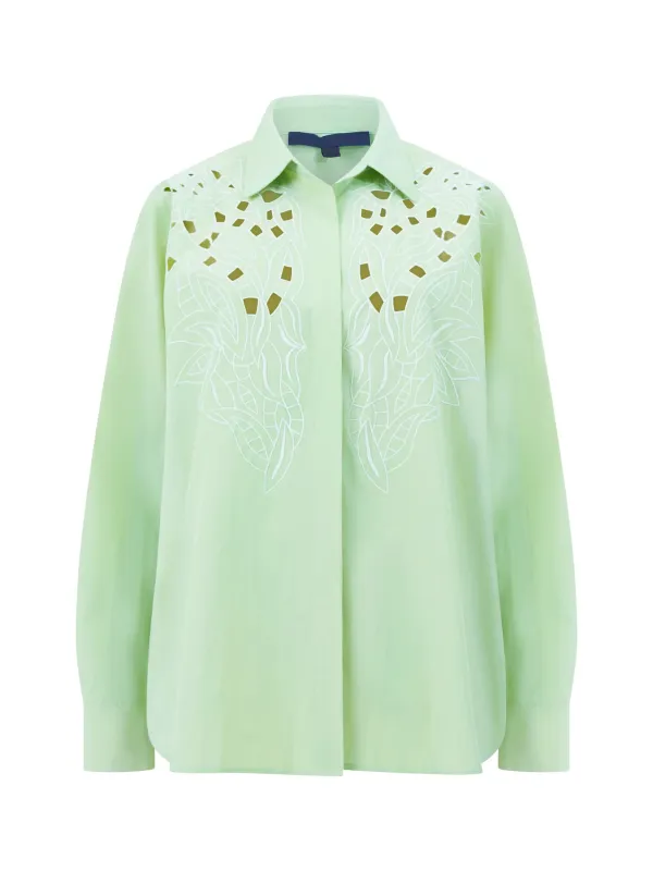 Fresh And Elegant Hollow Shirt