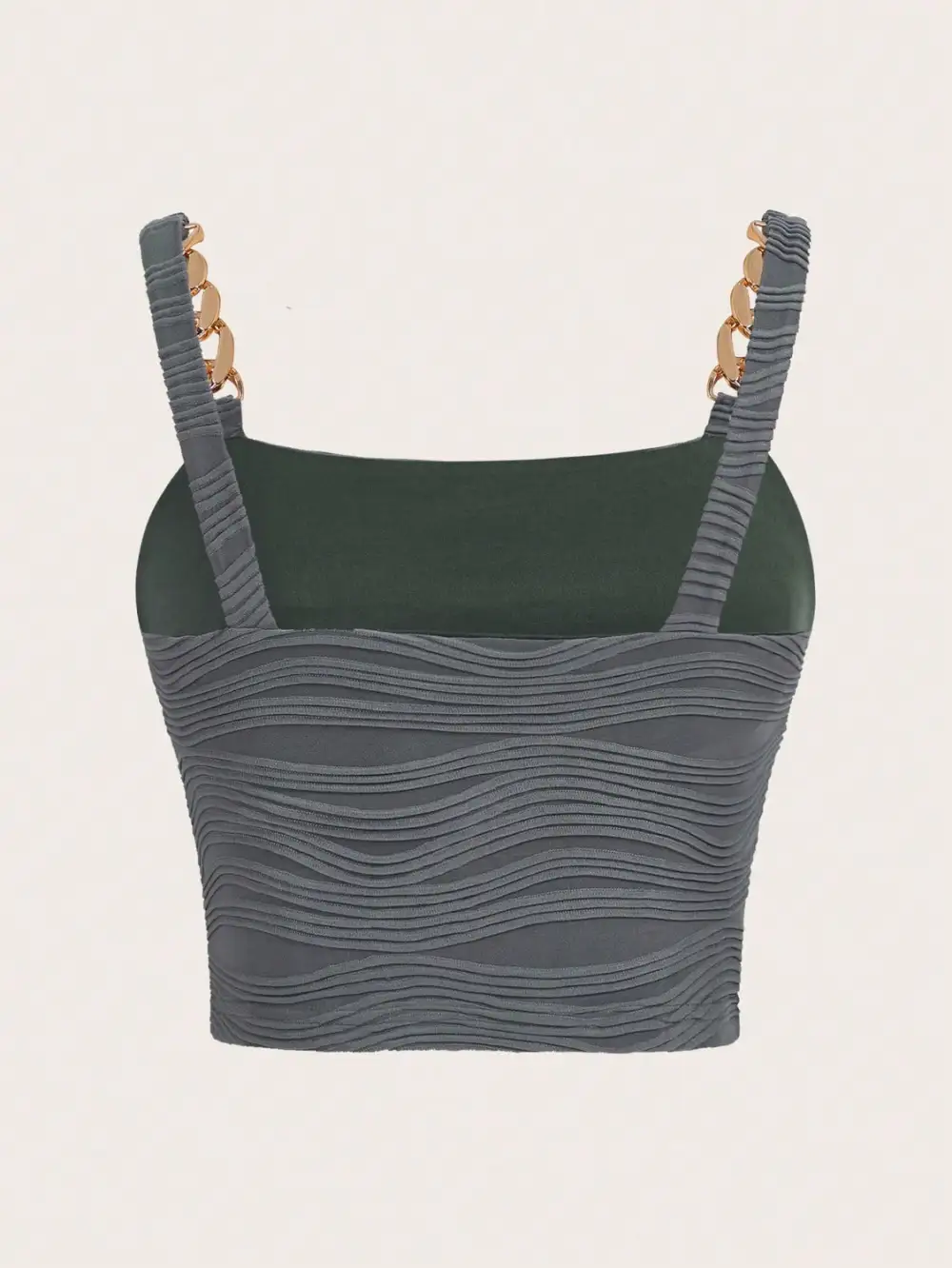 Chain Detail Square Neck Tank Top