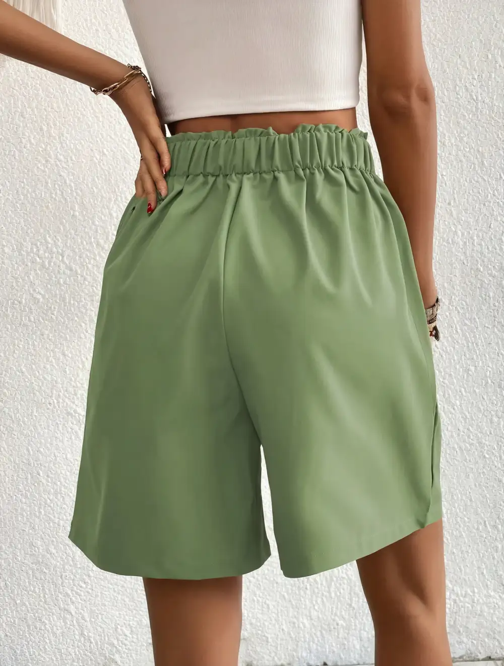 High Waisted Cargo Shorts
