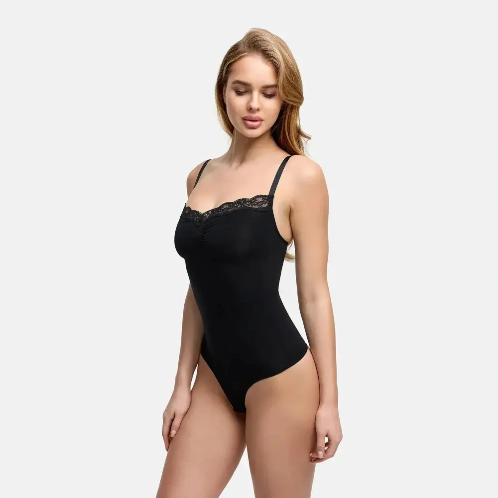 Sexy Lace Bodysuit Shapewear Tummy Control Butt Lifter Body Shaper Slimming Full Body Suit for Women