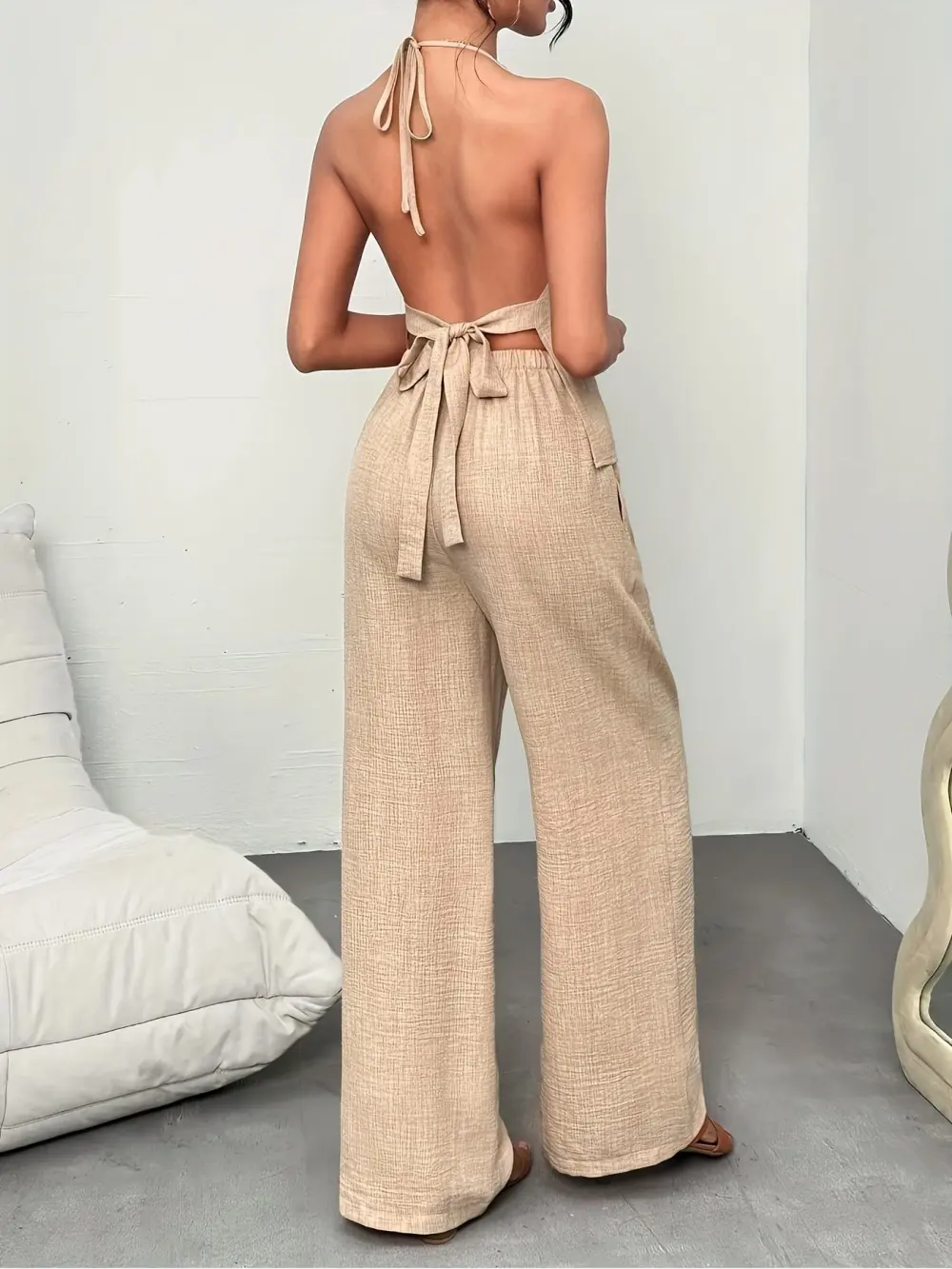 Women's 2-Piece Sleeveless Top & Wide Leg Pants Set