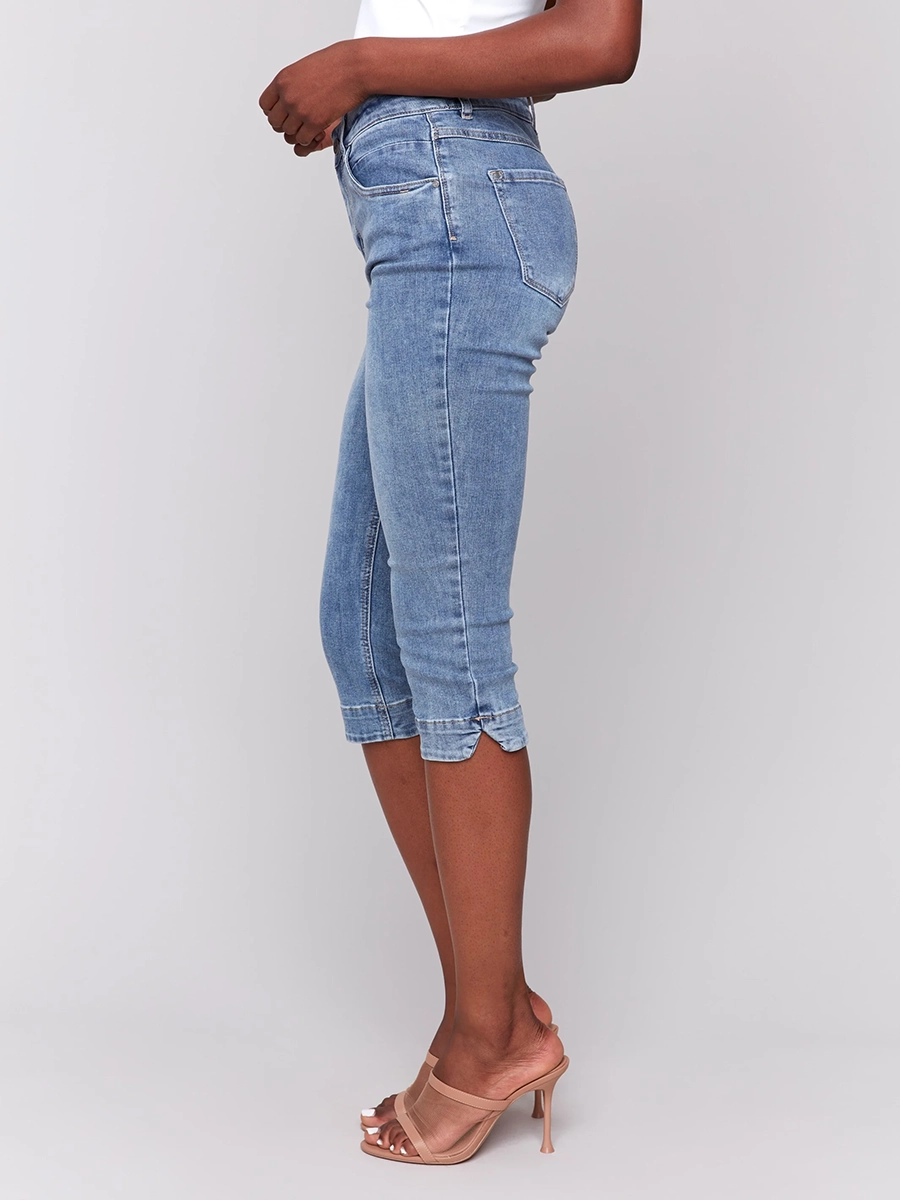 Slim Fit Women's Breathable Cotton Cropped Pants