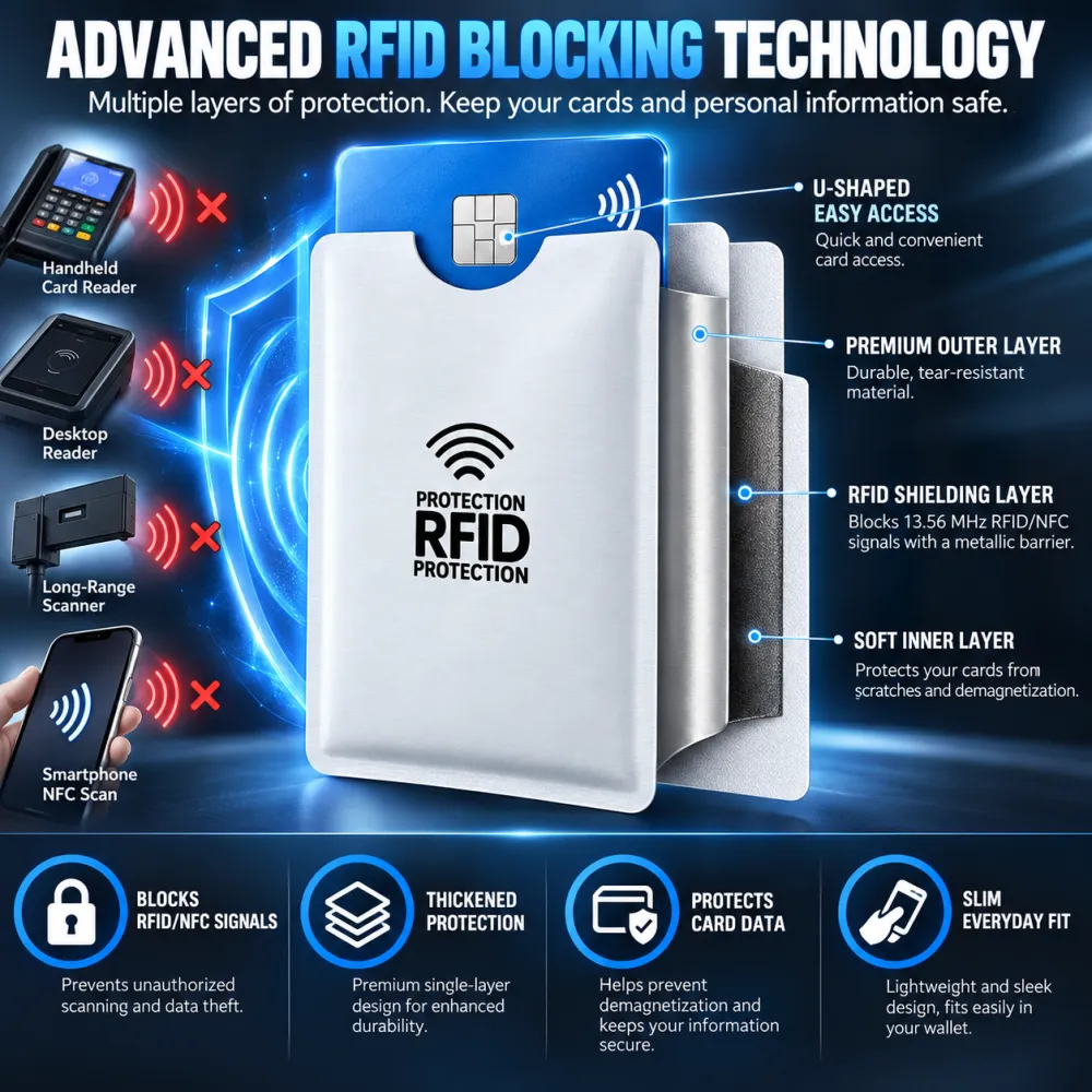 RFID Blocking Anti Theft Card Sleeves